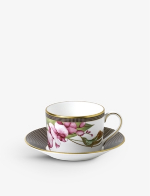Wedgwood Hummingbird Fine Bone China Teacup And Saucer Set