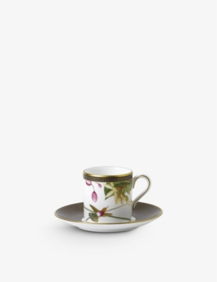 WEDGWOOD: Hummingbird fine bone china coffee cup and saucer set