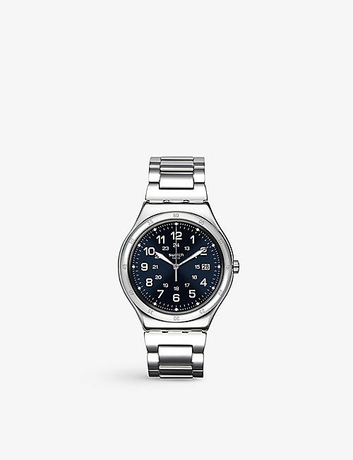 SWATCH: YWS420GC Blue Boat Again stainless-steel quartz watch