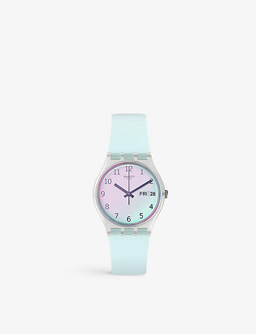 SWATCH: GE713 Ultraciel silicone and plastic quartz watch