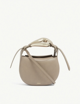 Chloé Kiss Small Calfskin Crossbody Bag In Grey ModeSens