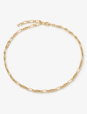 Astley Clarke Celestial Orbit 18ct Yellow Gold-plated Vermeil Sterling Silver And Sapphire Necklace In Yellow Gold Vermeil