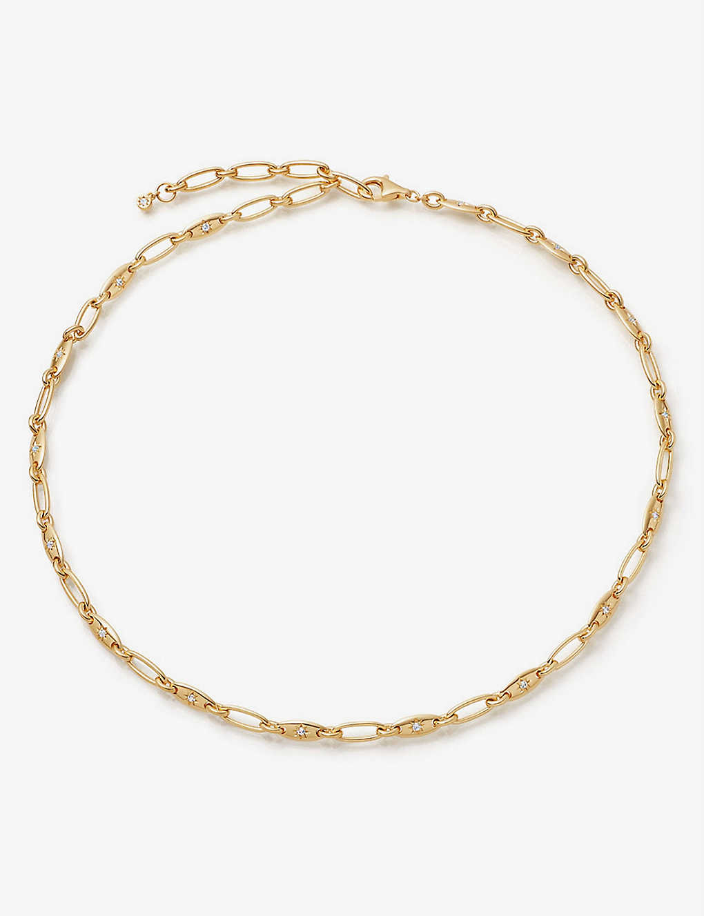Astley Clarke Celestial Orbit 18ct Yellow Gold-plated Vermeil Sterling Silver And Sapphire Necklace In Yellow Gold Vermeil