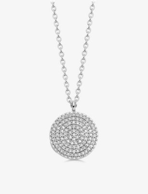 Astley Clarke Womens White Gold Icon 14ct White-gold And Diamond Locket Necklace