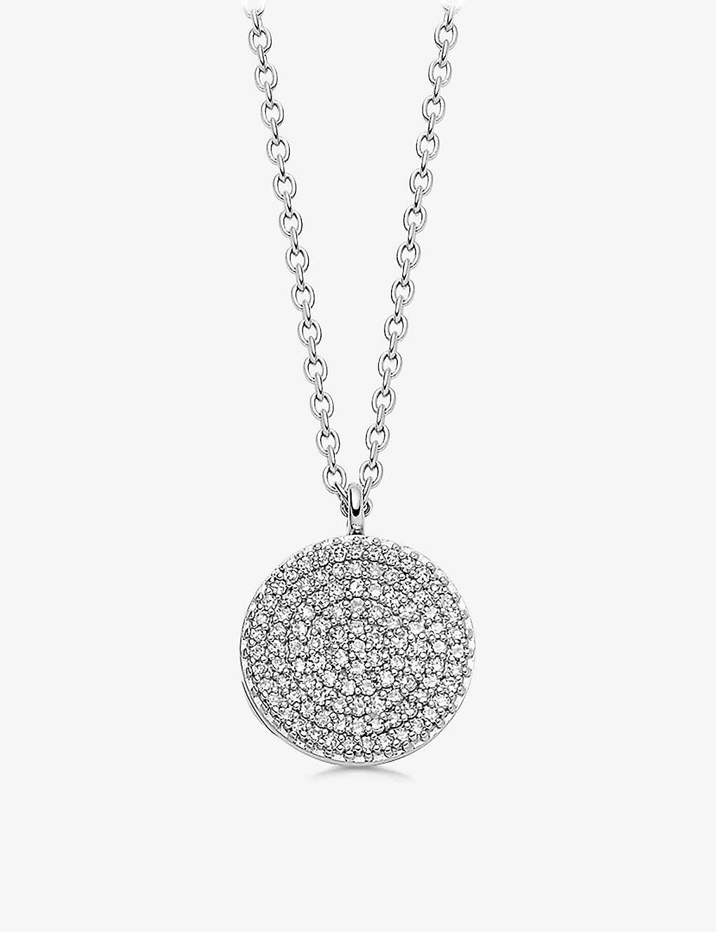 Astley Clarke Womens White Gold Icon 14ct White-gold And Diamond Locket Necklace