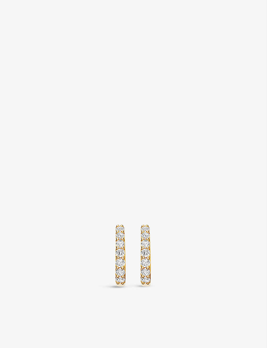 Shop Astley Clarke Womens Yellow Gold Mini Halo 14ct Recycled Yellow-gold And 0.18ct Diamond Hoop Earring