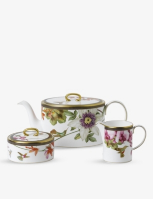 Wedgwood Hummingbird Fine Bone China 3-piece Tea Set