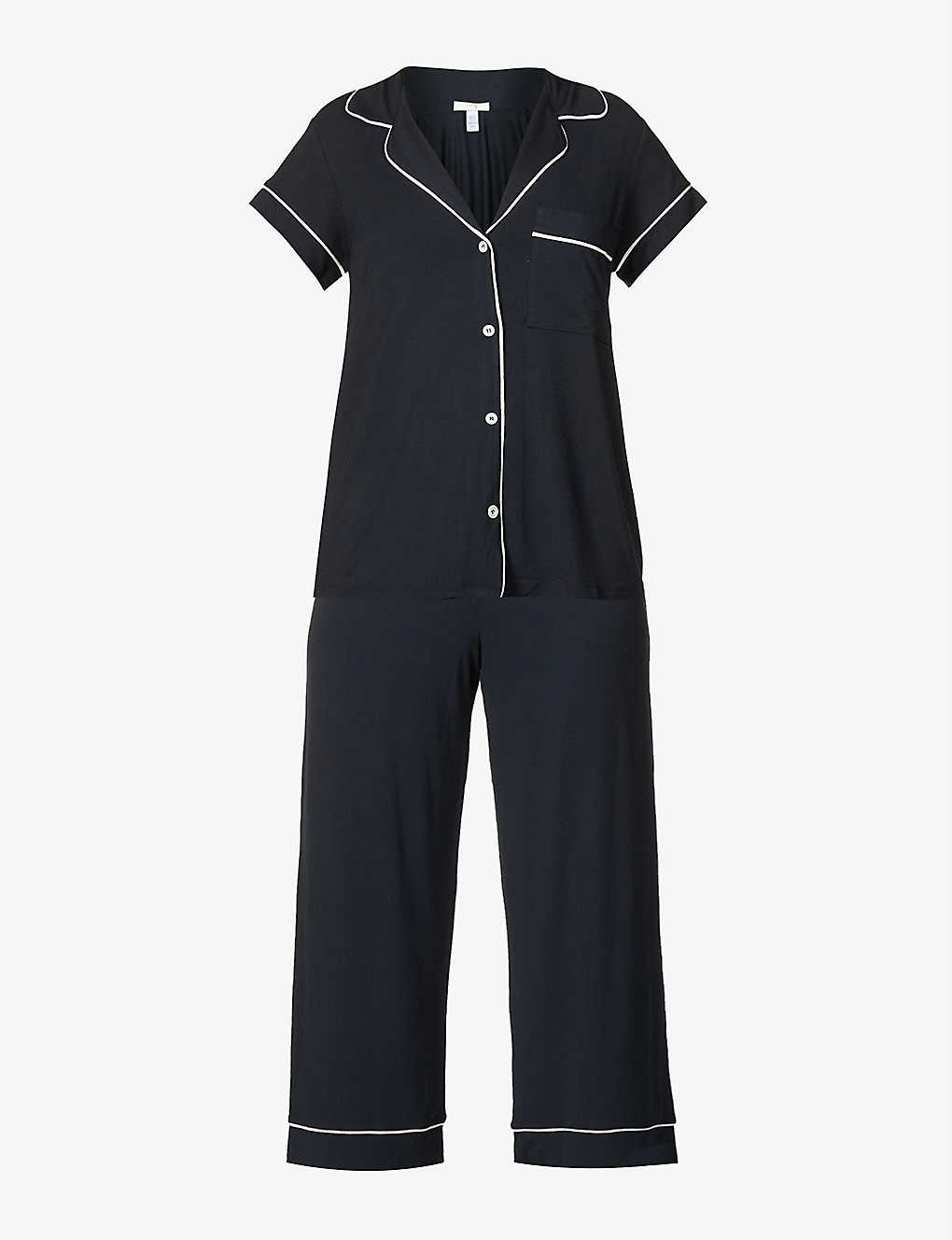 Eberjey Gisele Stretch-jersey Pyjama Set In Black Sorbet
