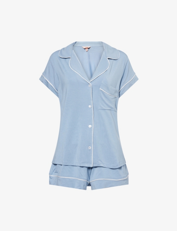 Gisele stretch-jersey pyjama set
