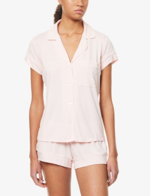 Eberjey Womens Petal Pink/ivory Gisele Stretch-jersey Pyjama Set