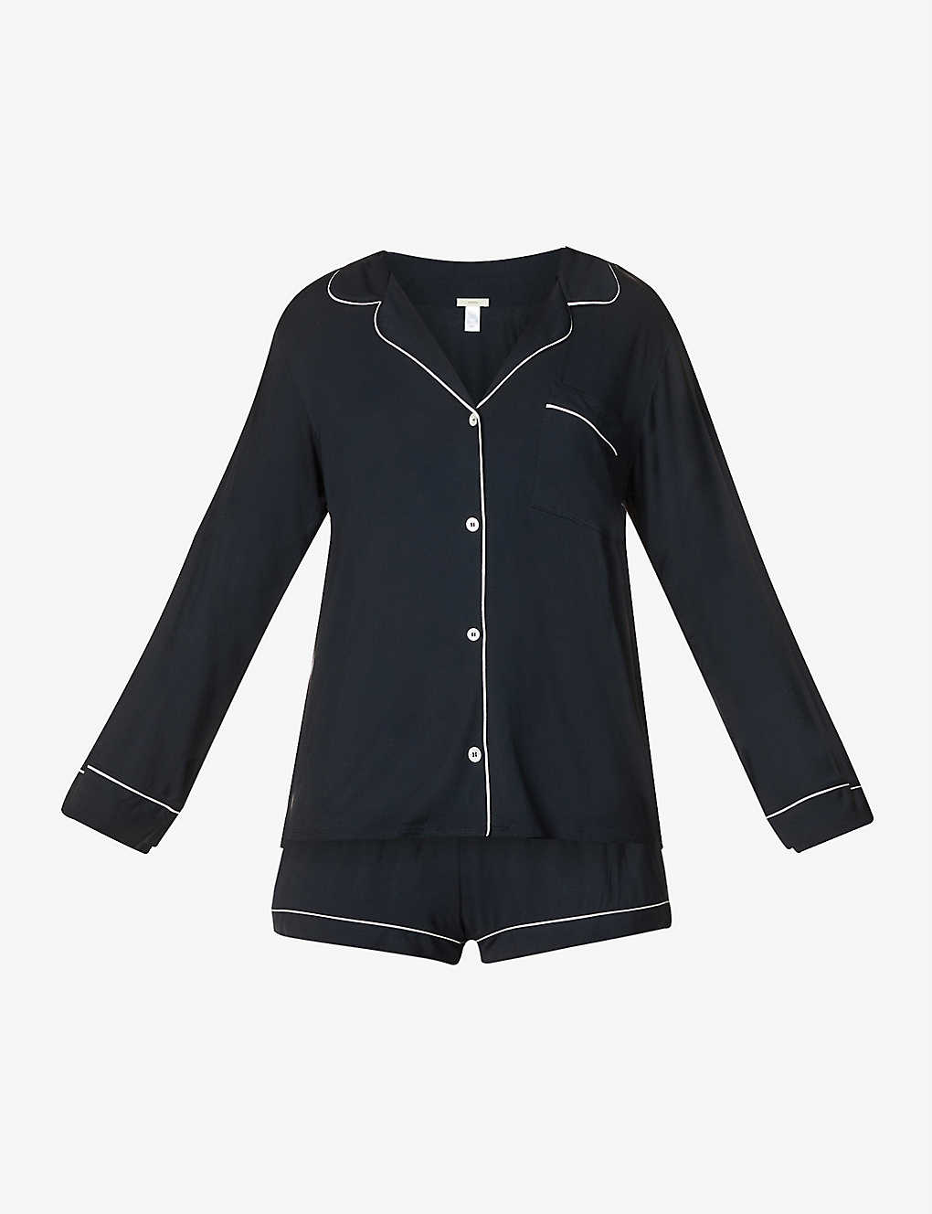 Eberjey Gisele Stretch-jersey Pyjama Set In Black