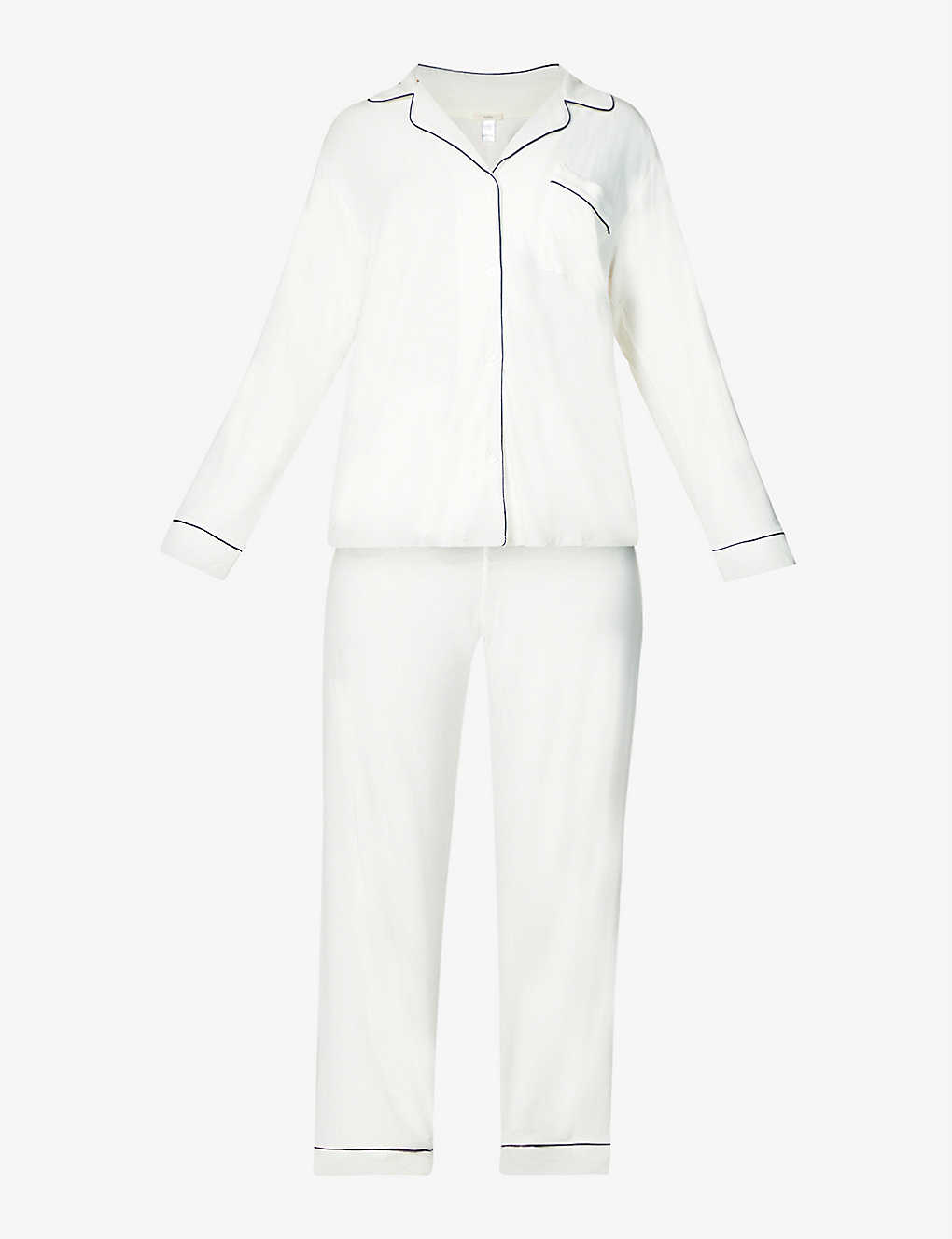 Eberjey Gisele Jersey Pyjama Set In White