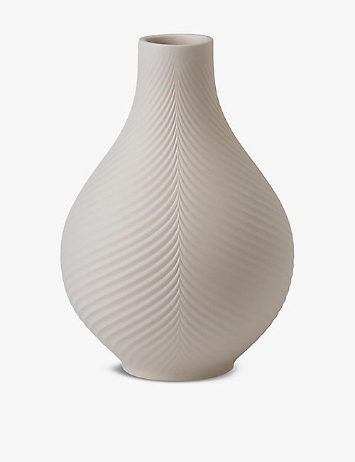 WEDGWOOD: Jasper Bulb textured vase 23cm x 17cm