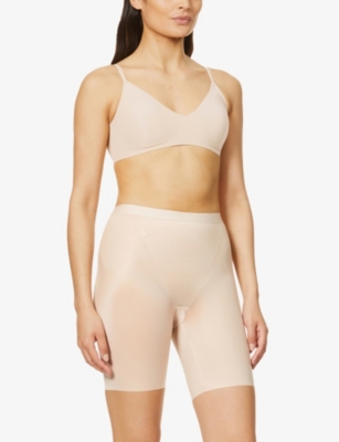 Spanx Womens Champagne Beige Thinstincts® 2.0 High-rise Stretch-woven Shorts Xl In Champagne Beige