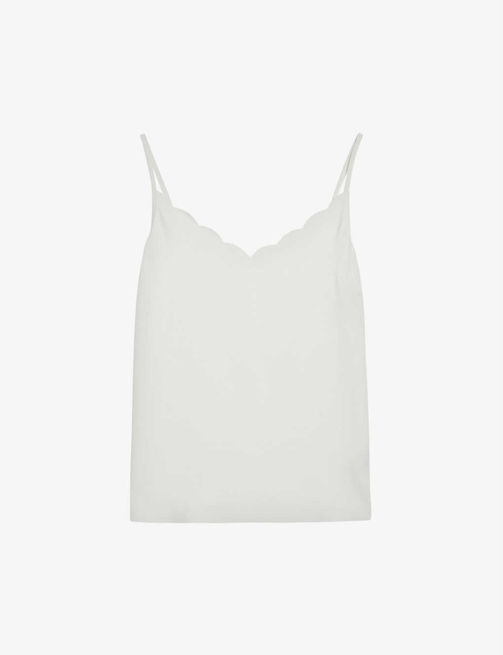 Ted Baker Siina Scalloped Woven Cami Top In Ivory