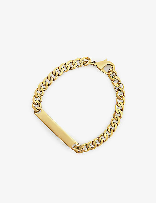 DAPHINE: ID 18ct yellow gold-plated chain bracelet