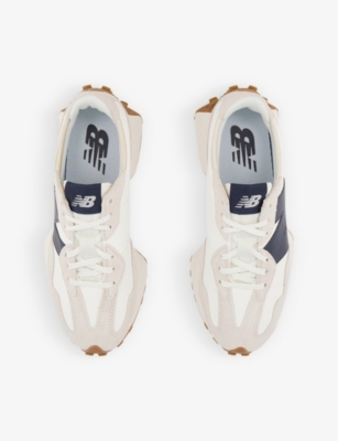 Shop New Balance Womens  X Casablanca 327 Perforated Leather And Suede Trainers Moonbeam Eur 41.5 / 8.5 Uk