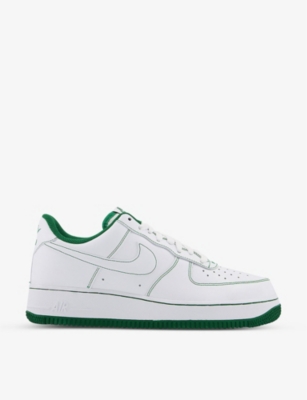 Nike Air Force 1 '07 Leather Trainers In White White Pine Green
