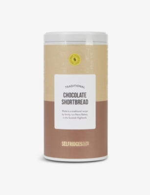 SELFRIDGES SELECTION - Rich chocolate shortbread tin 250g | Selfridges.com