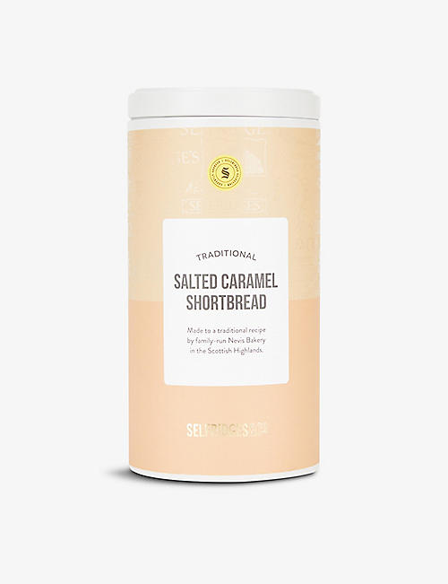 SELFRIDGES SELECTION: Salted caramel shortbread tin 250g