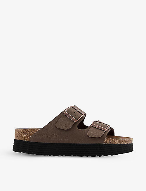 BIRKENSTOCK: Papillio Arizona vegan-leather flatform sandals