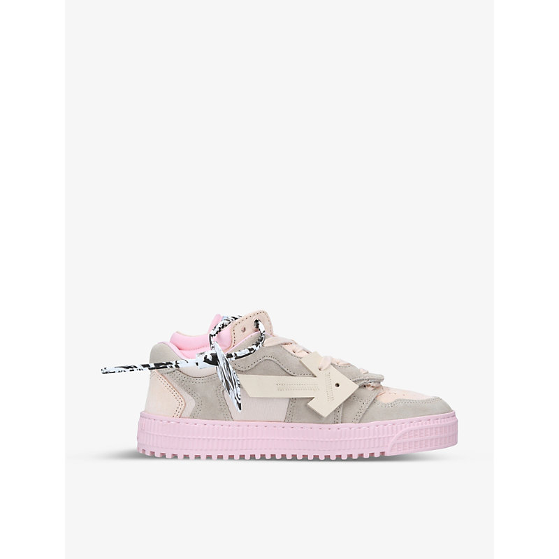 Off-white Off-court 3.0 Low-top Leather And Suede Trainers In Pink Comb