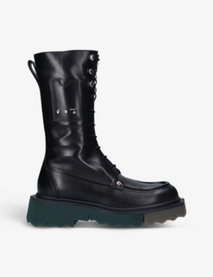 Off-white Sponge Sole Pocket Combat Boot