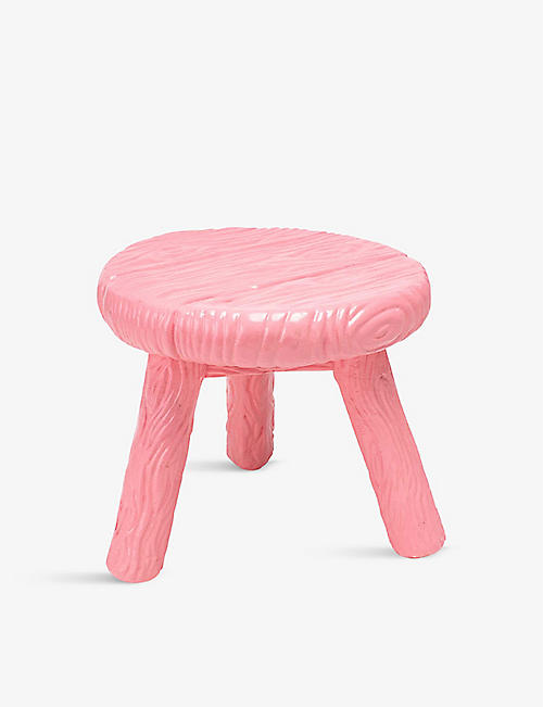 SELETTI: Milk fibreglass stool 35cm