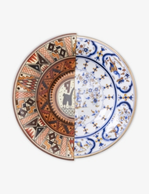 SELETTI: Hybrid Tula printed porcelain soup bowl 25.4cm