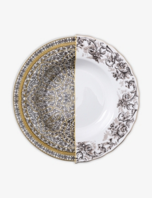 SELETTI: Hybrid Agroha printed porcelain soup bowl 25.4cm