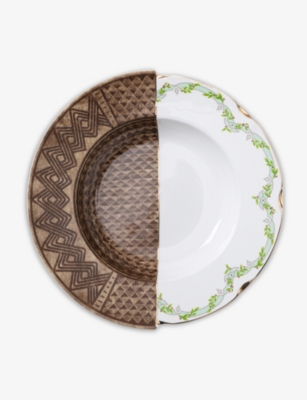 SELETTI: Hybrid Malao printed porcelain soup bowl 25.4cm