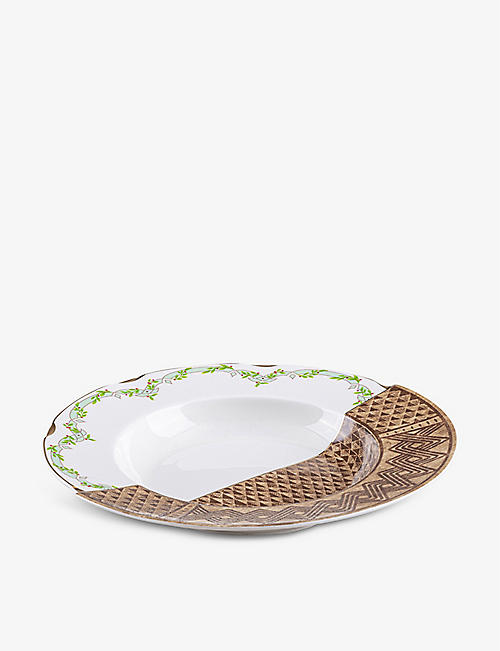 SELETTI: Hybrid Malao printed porcelain soup bowl 25.4cm