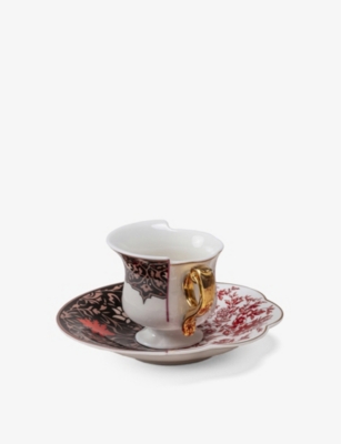 Seletti Hybrid Sagala Porcelain Coffee Cup And Saucer