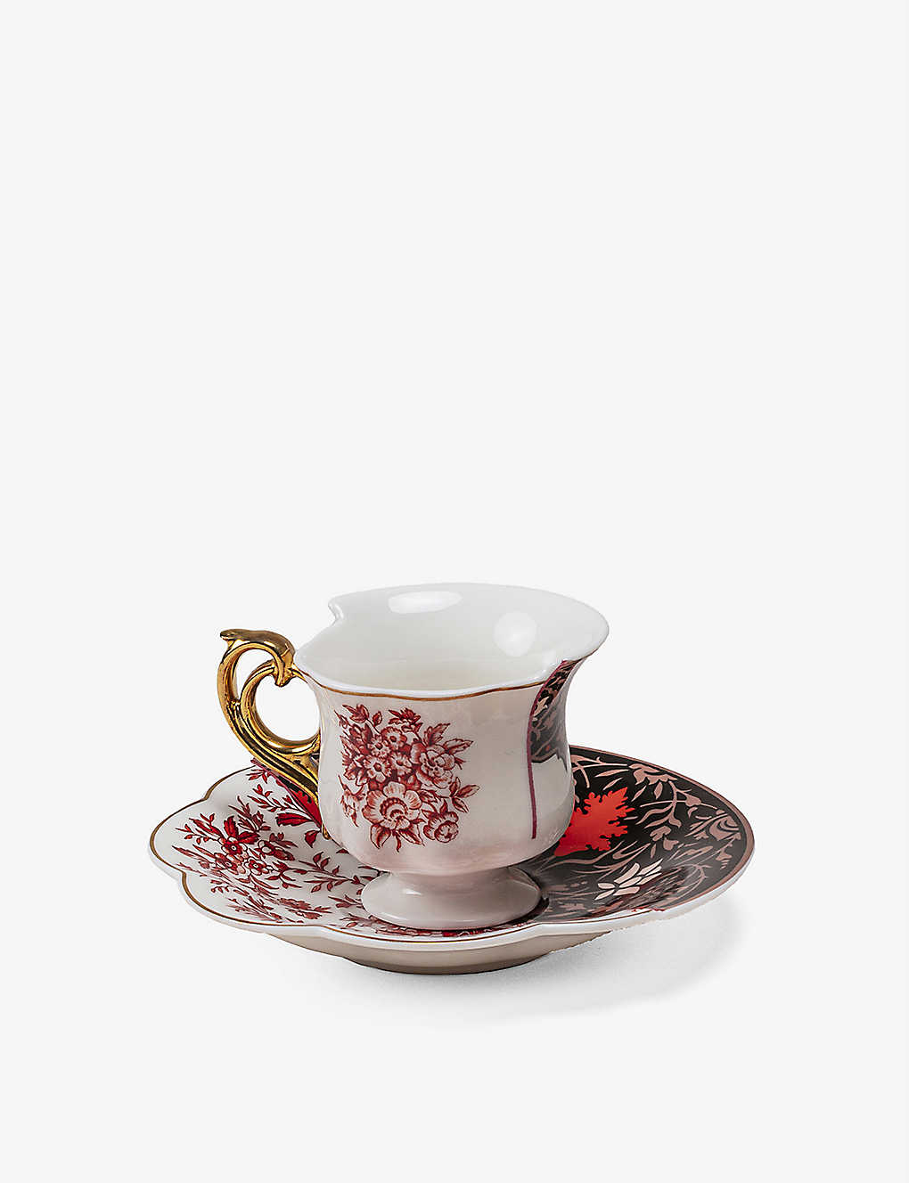 Seletti Hybrid Sagala Porcelain Coffee Cup And Saucer