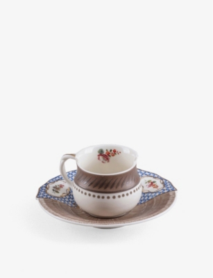 Seletti Hybrid Djenne Porcelain Coffee Cup And Saucer