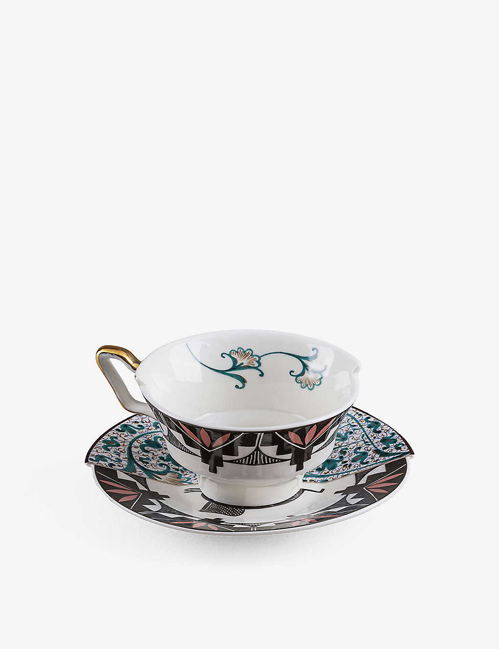 Seletti Hybrid Aspero Porcelain Teacup And Saucer