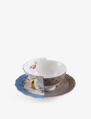 SELETTI: Hybrid Kerma porcelain teacup and saucer