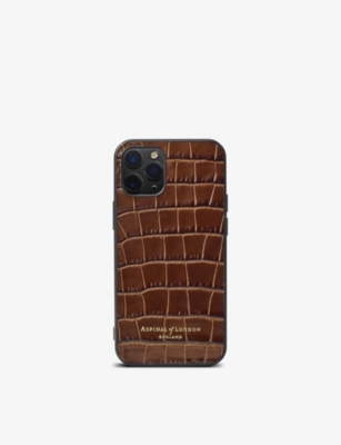 Aspinal Of London Iphone 12 Mini Leather Phone Case Selfridges Com