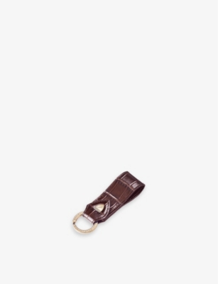 Aspinal Of London Mens Amazonbrown Leather Loop Keyring