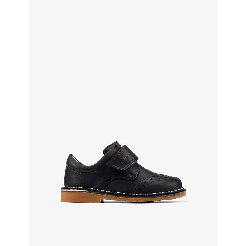 Clarks Comet Long Logo-embossed Leather Brogues 0-23 Months