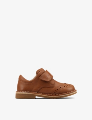Clarks Comet Long Logo-embossed Leather Brogues 0-23 Months