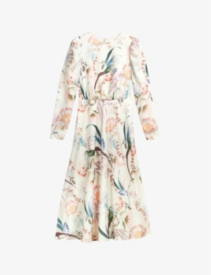 ted baker cream floral dress