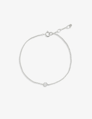 Edge Of Ember Solitaire 14ct White-gold Diamond Bracelet In White Gold