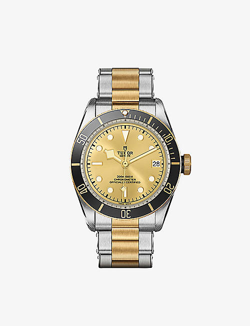 TUDOR: M79733N-0004 Black Bay S&G stainless-steel and 18ct yellow-gold automatic watch