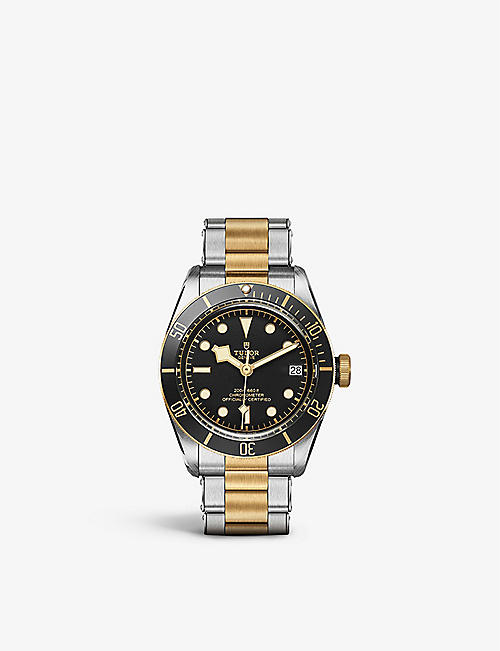 TUDOR: M79733N-0008 Black Bay 41 S&G stainless steel and 18ct yellow-gold automatic watch
