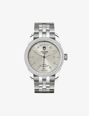 TUDOR: M56000-0006 Glamour Date Day stainless steel and diamond automatic watch
