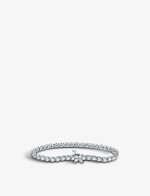 TIFFANY & CO: Tiffany Victoria platinum, 0.31ct marquise-cut and 6.22ct brilliant-cut diamonds tennis bracelet