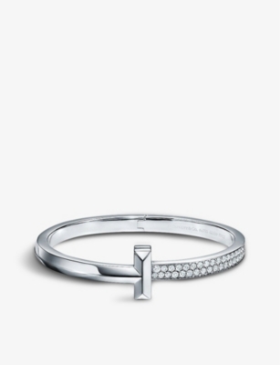 TIFFANY & CO: T1 18ct white-gold and 2.18ct diamond medium bracelet