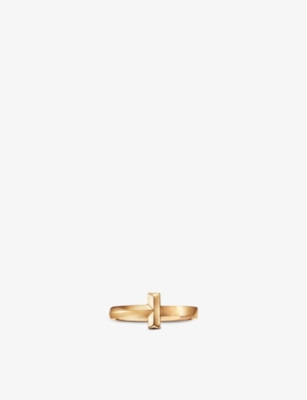 Tiffany & Co Womens Gold Tiffany T T1 Narrow 18ct Yellow Gold Ring