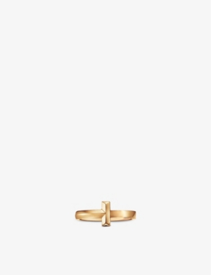 TIFFANY & CO: Tiffany T T1 Narrow 18ct yellow gold ring